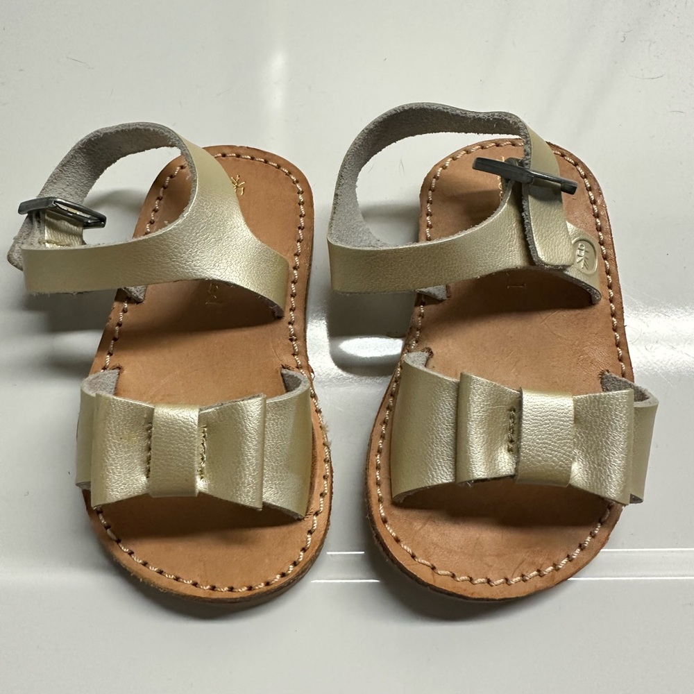 Freshly Picked Gold Baby Sandals
